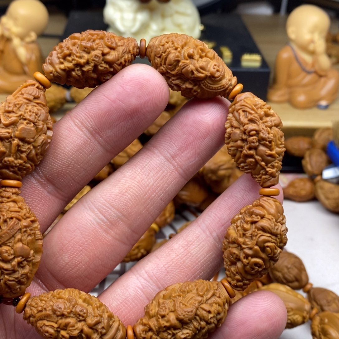 橄榄核手串/手链橄榄核雕刻工艺手串7