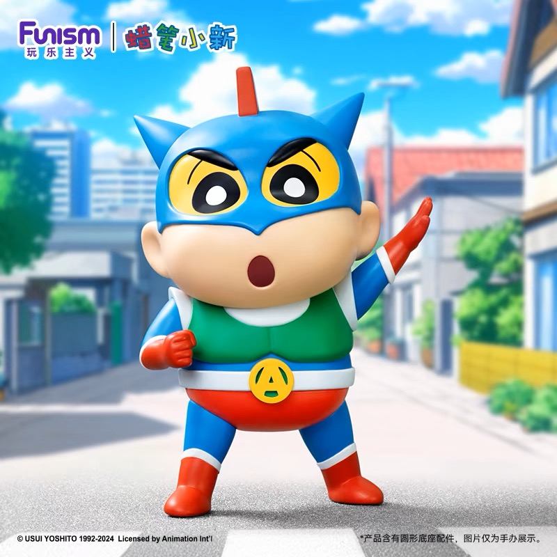 玩乐主义蜡笔小新动感超人手办玩具摆件公仔