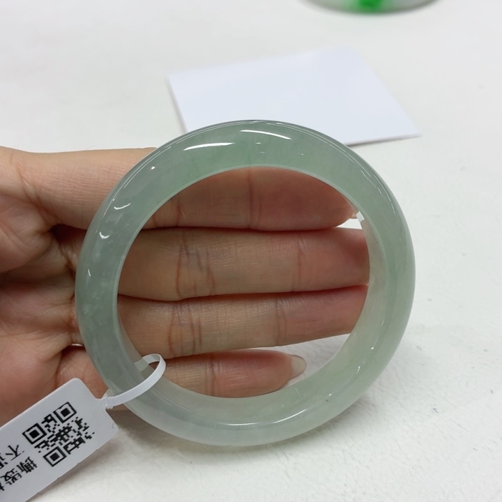 翡翠未镶嵌手镯缅甸翡翠手镯55.6