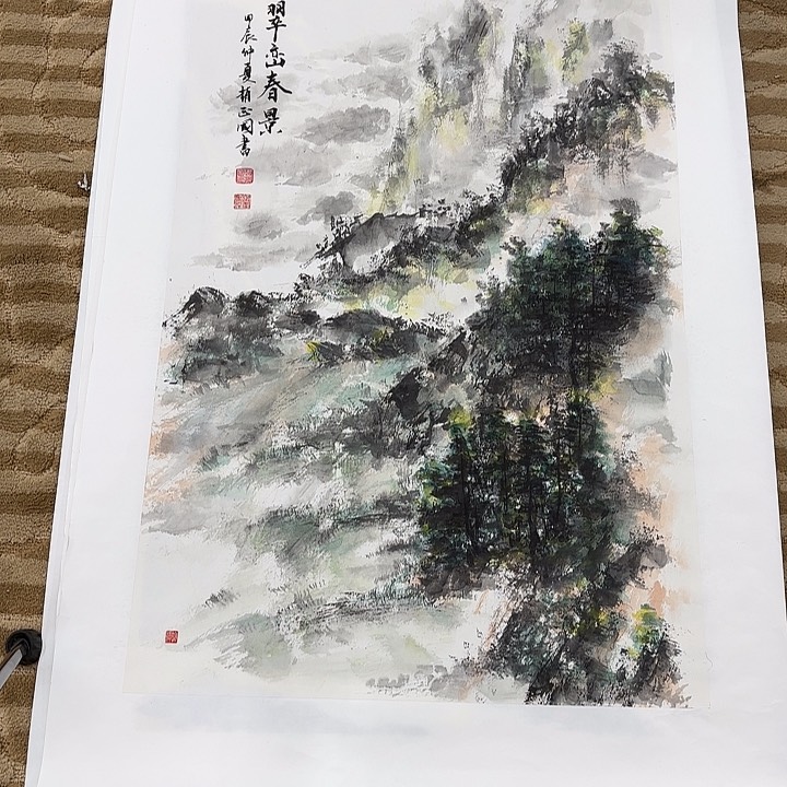 国画花鸟的翅膀和翅膀是黑色