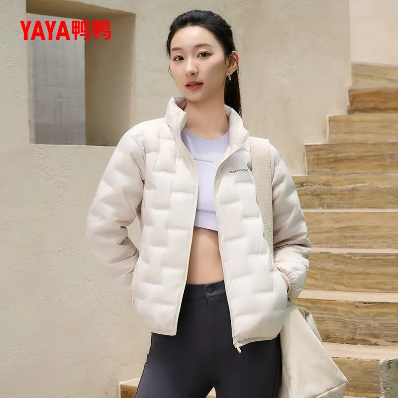 YAYA鸭鸭秋冬女立领时尚简约鸭绒保暖外套-HD