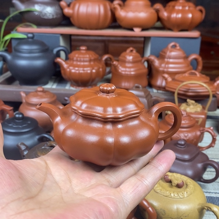 紫砂茶壶葵仿古130-300cc原矿赵庄朱泥特价