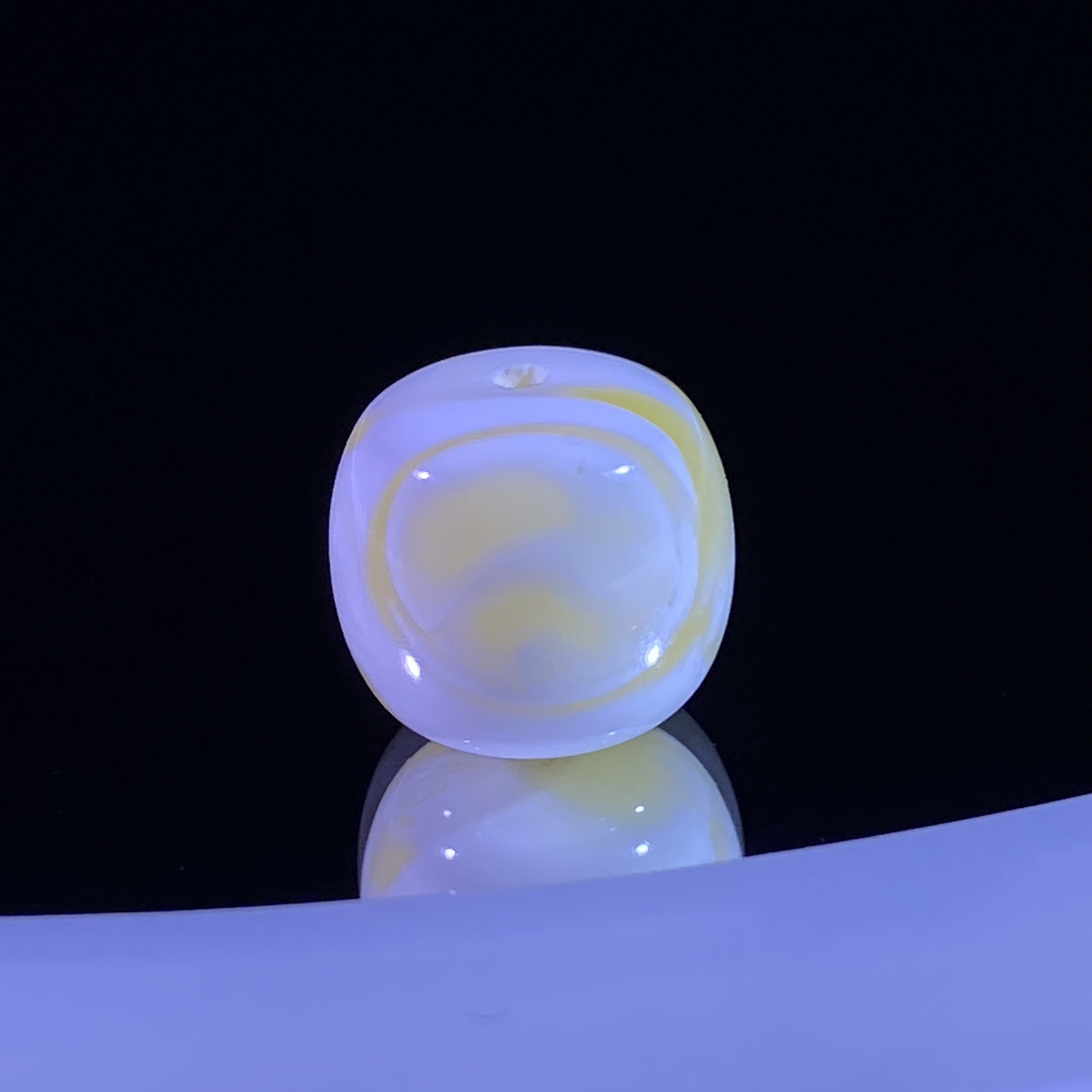 11.8mm漆瓷白大眼睛蜜蜡老型 全品配串好看