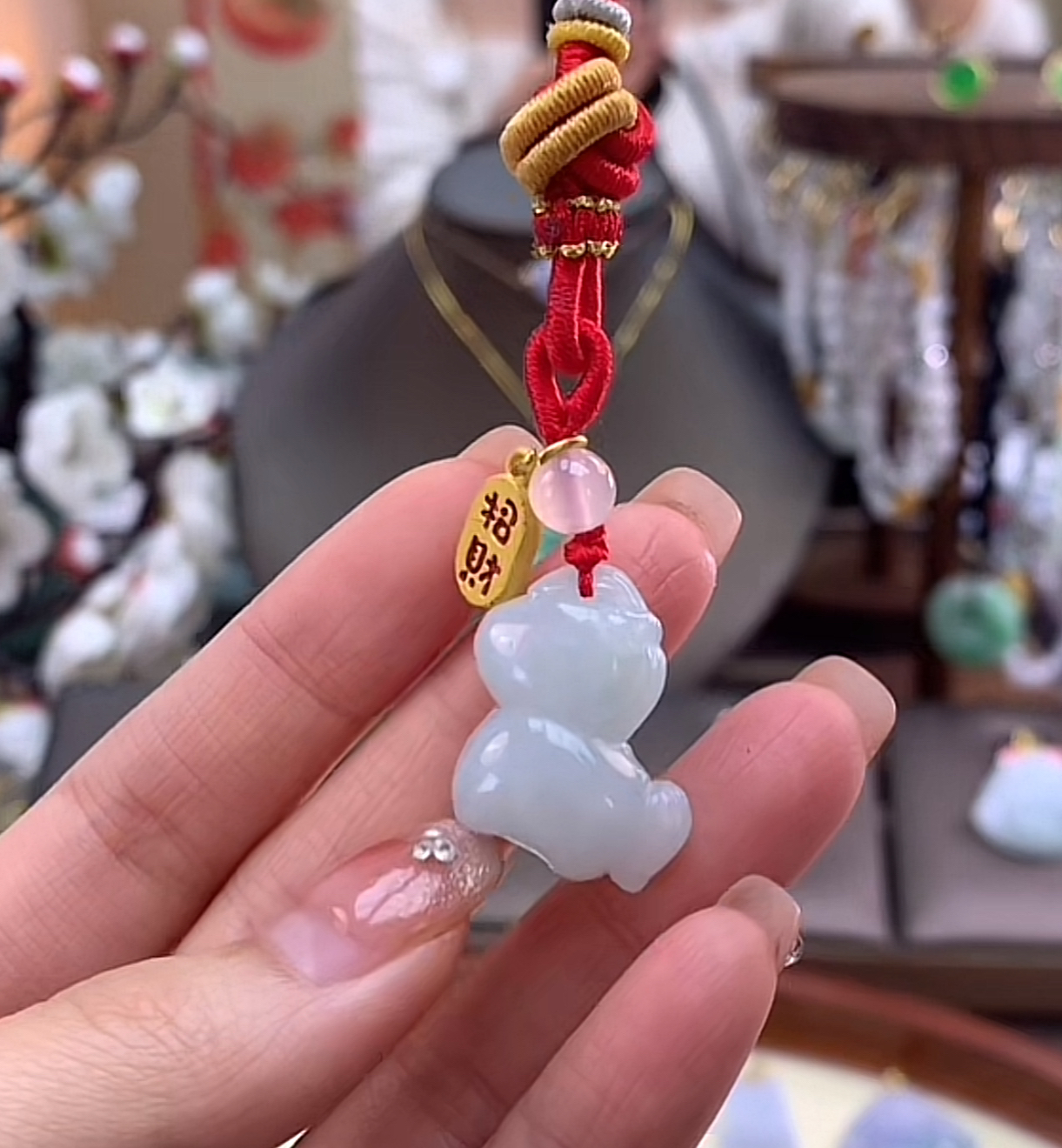 天然a货翡翠吊坠