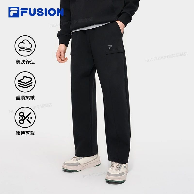 FILA FUSION斐乐秋冬季宽松潮流户外运动休闲针织长裤T11M545603F