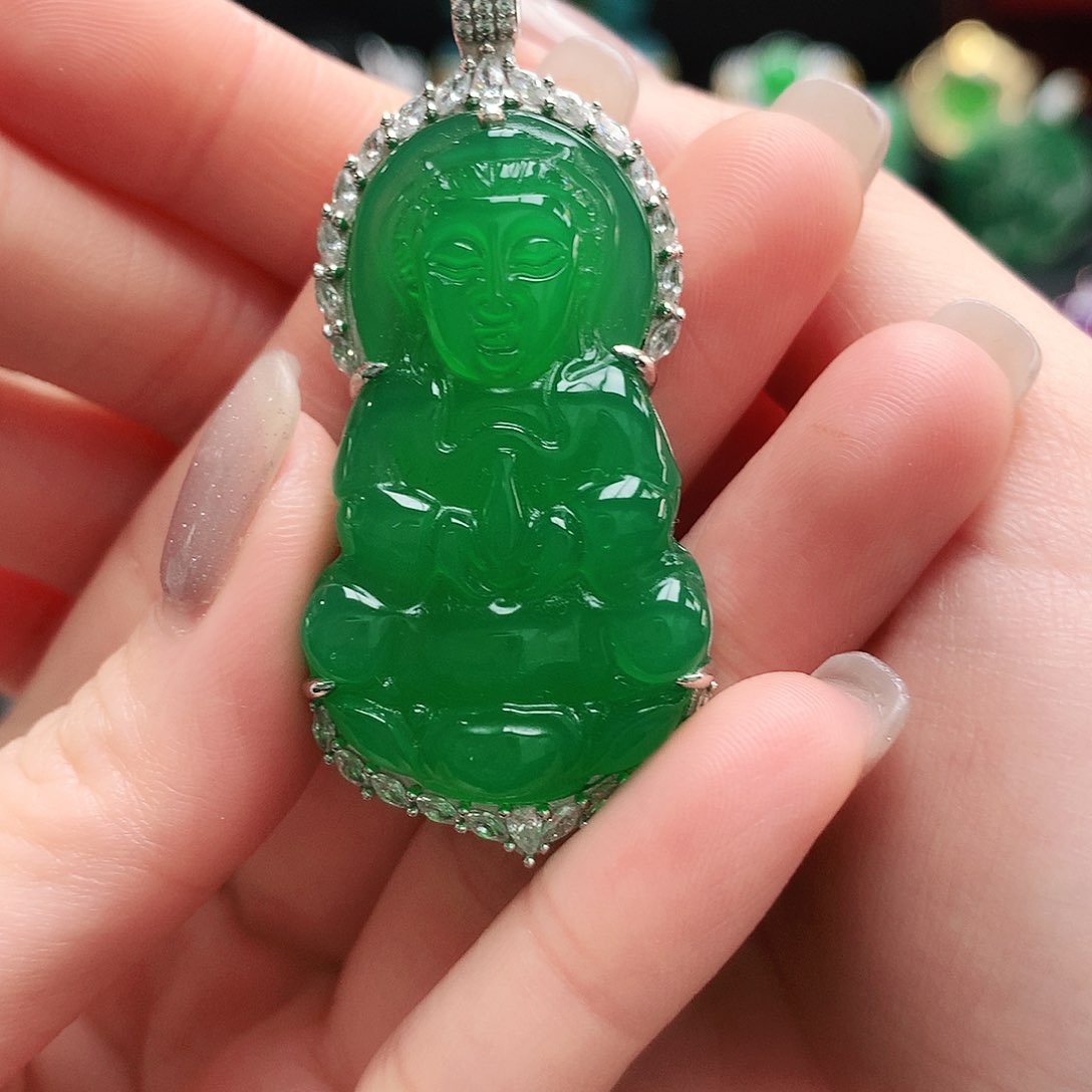 玛瑙/玉髓吊坠银S925镶嵌