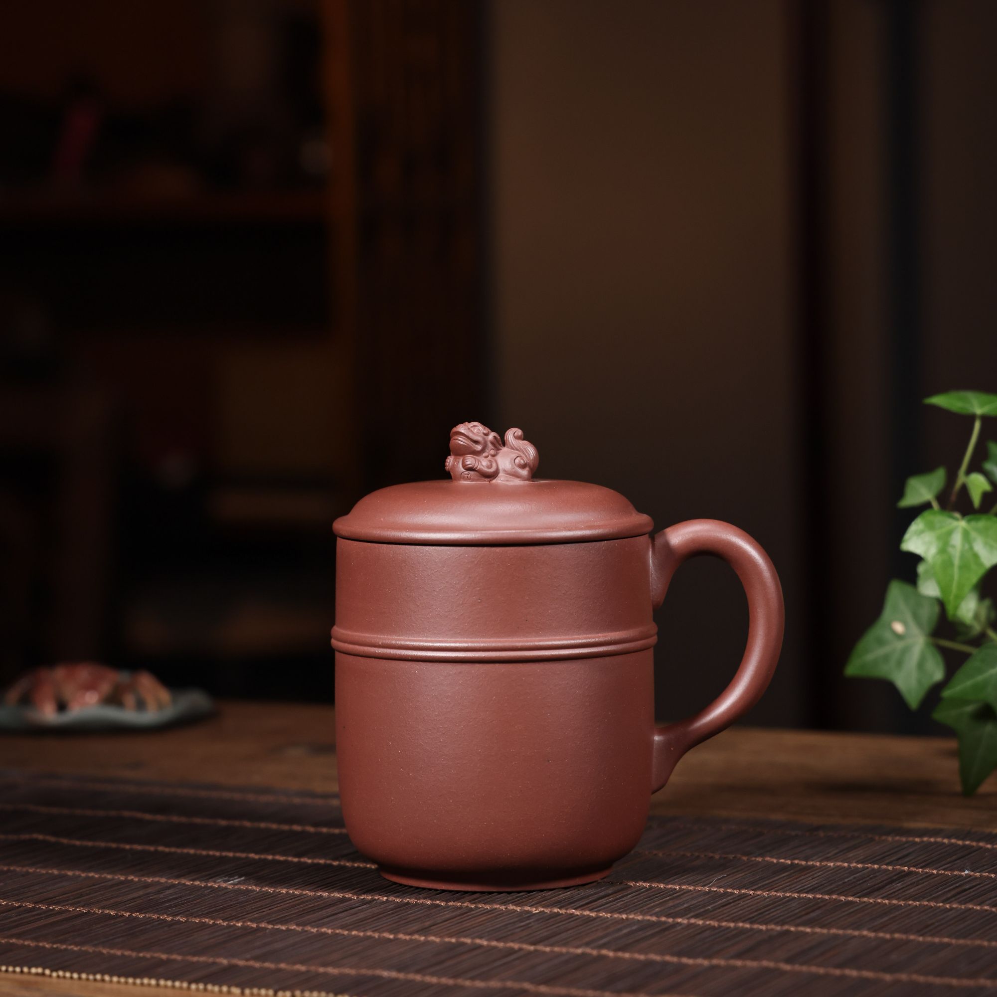 祥瑞杯紫砂杯紫泥高级工艺美术师半手工制作大气典雅品茗佳品高档