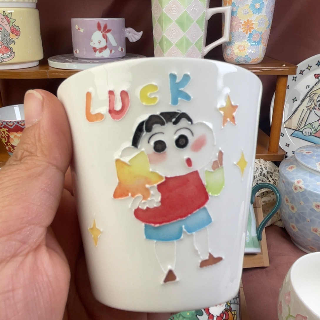 无盖款陶瓷福利小水杯