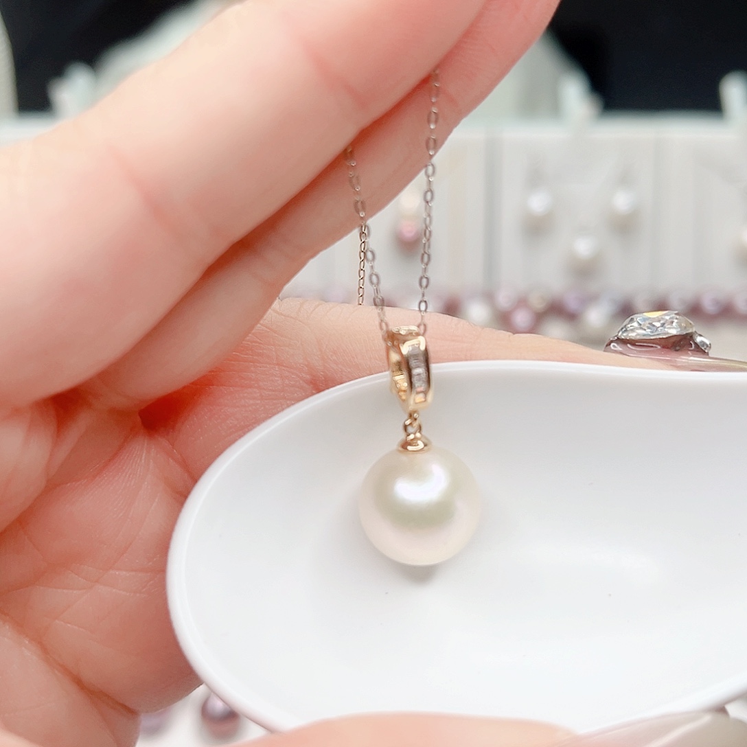 合金淡水珍珠吊坠(赠链)