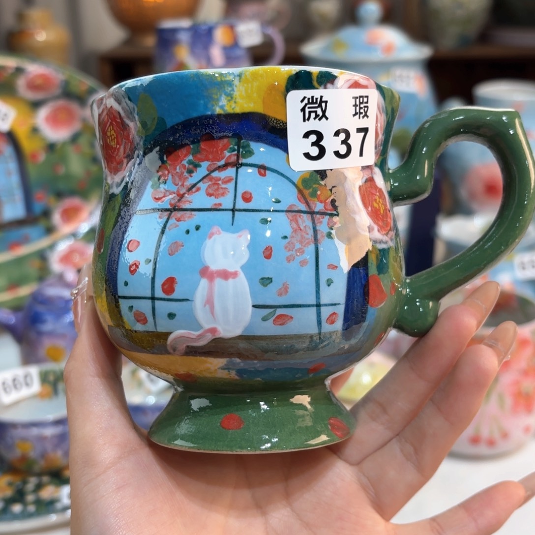 景德镇手绘高温釉下彩陶瓷茶具