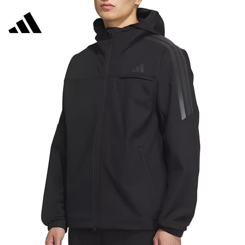 阿迪达斯/adidas冬季男子运动休闲连帽夹克外套 KA1307