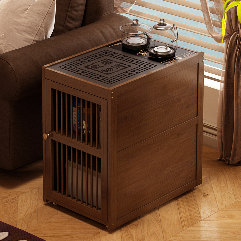 可移动沙发边几茶柜家用小茶台烧水壶一体茶桌简约茶几茶盘茶水柜