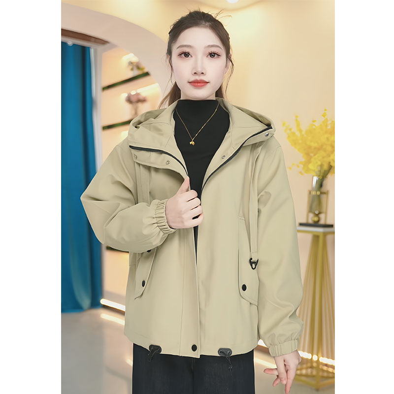 【JJ-C07】2025年新款春款妈妈休闲保暖时尚气质款轻薄外套女短款