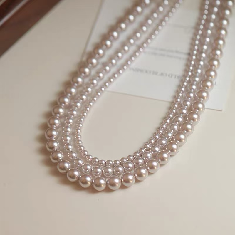 【井井】优雅曼塔玫瑰紫珠满串项链法式锁骨链