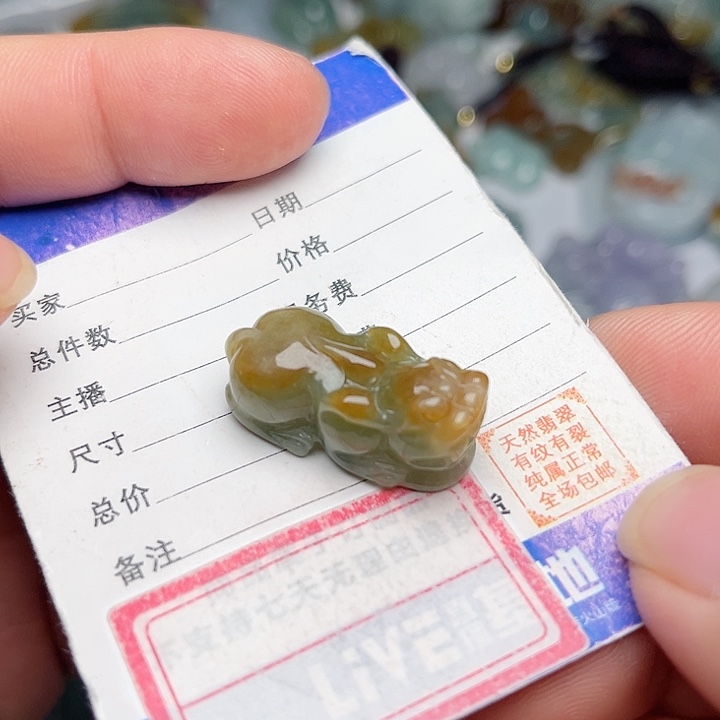 翡翠颈饰未镶嵌貔貅