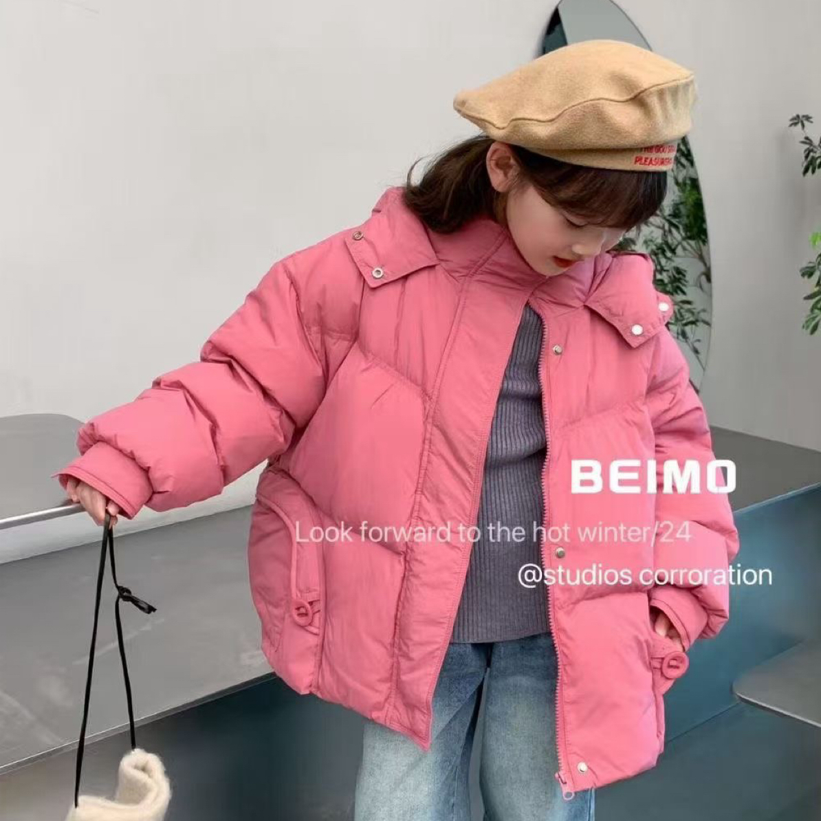 女童冬季加厚保暖外套女孩