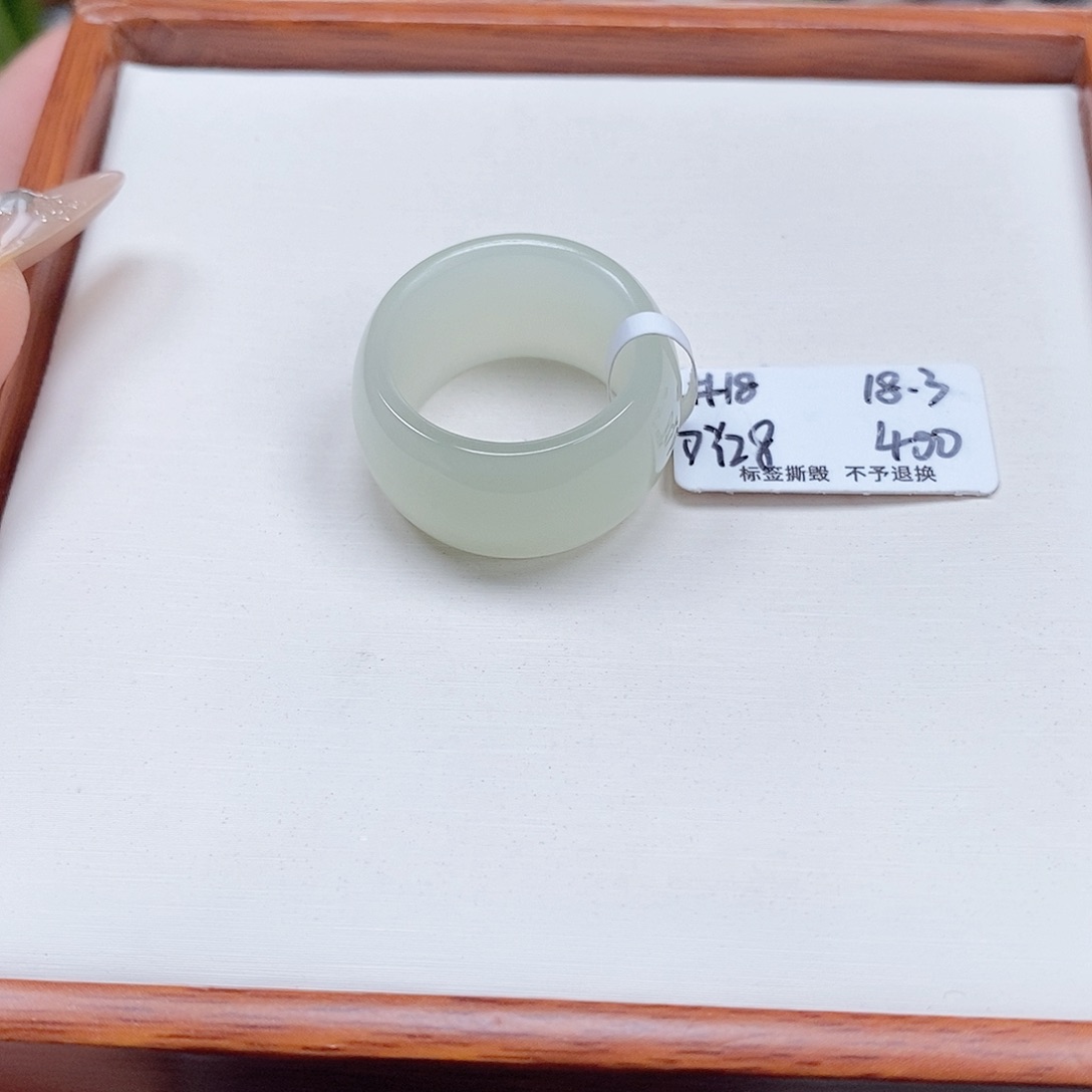 和田玉戒指未镶嵌喇*?专拍6-18.3