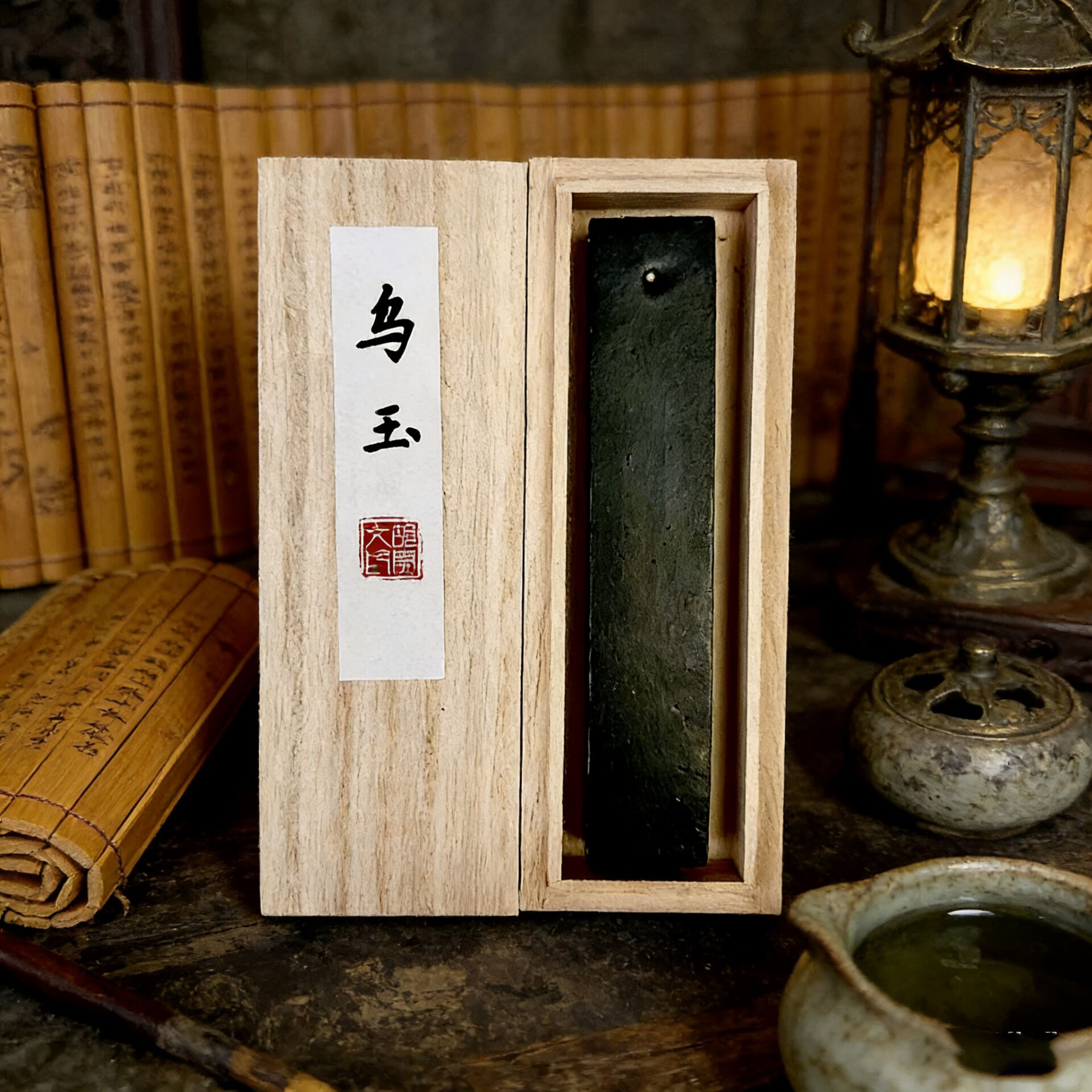 【乌玉】油烟墨条一根