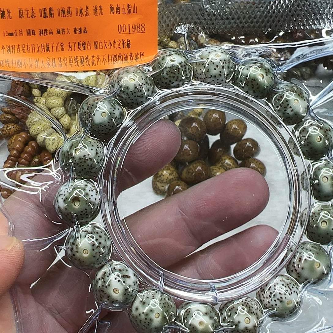 星月菩提手串43殿堂绿星月菩提单圈1.3圆