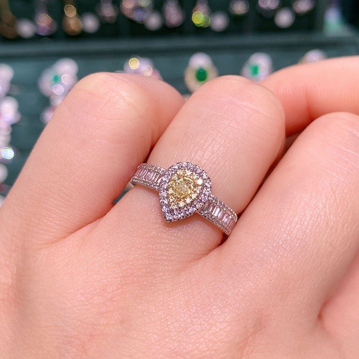 【闪购商品】钻石戒托18K金镶嵌戒指