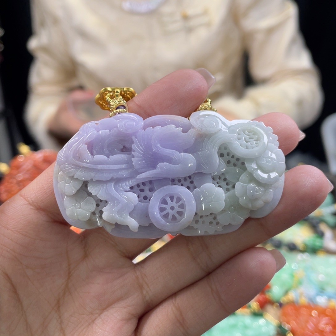 翡翠颈饰未镶嵌代编织