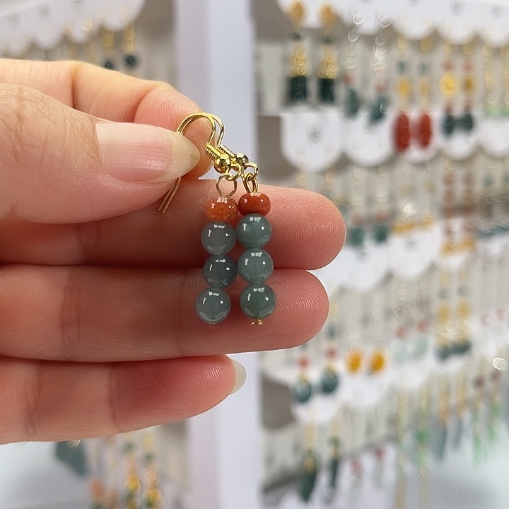 翡翠未镶嵌耳饰耳饰