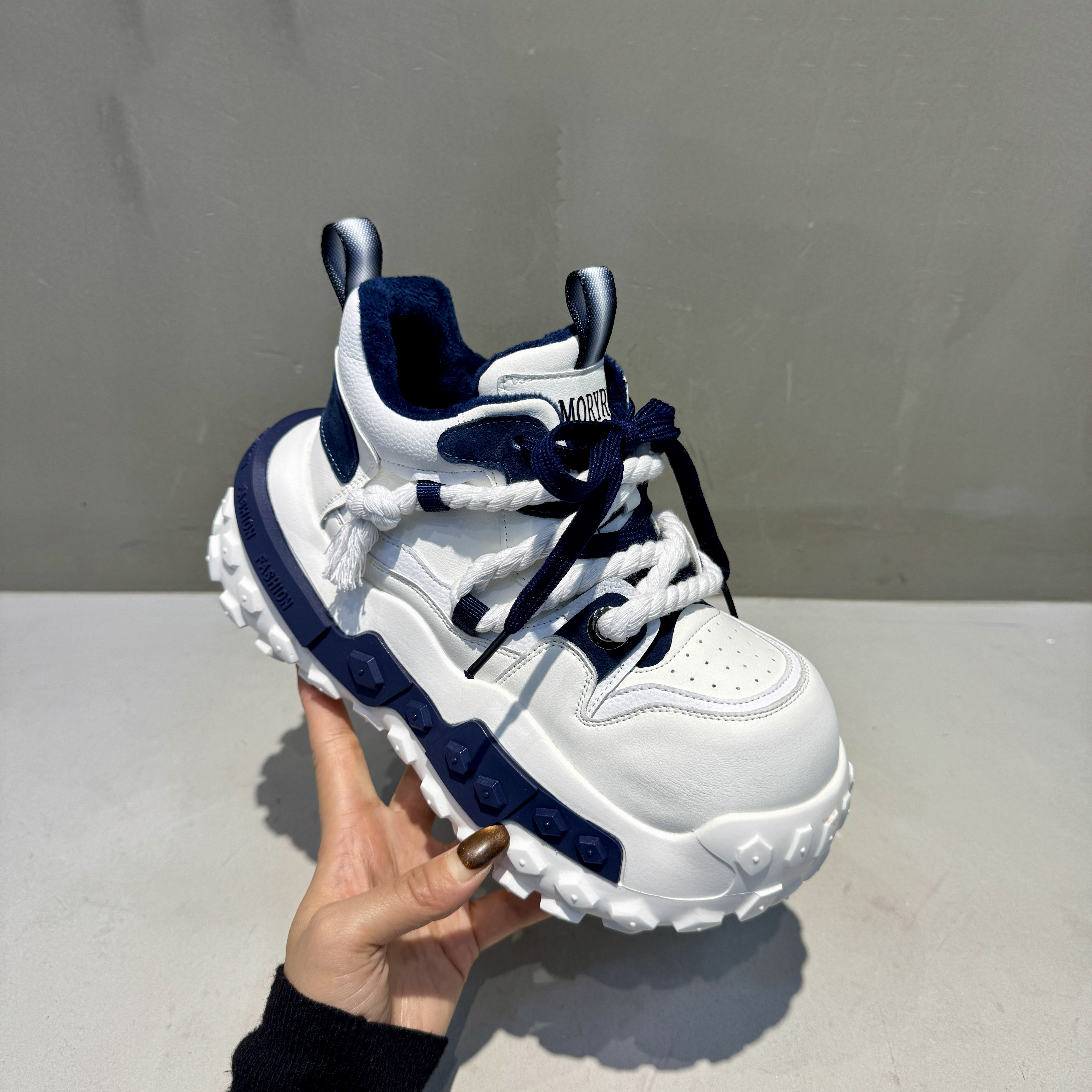 【栗】【加绒/单里】2025冬季加绒厚底复古老爹鞋女运动时尚休闲女鞋