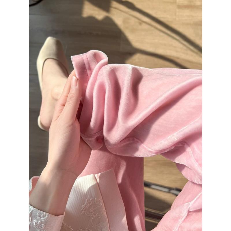 2026新款垂感高腰宽松休闲显瘦直筒裤子DY9540