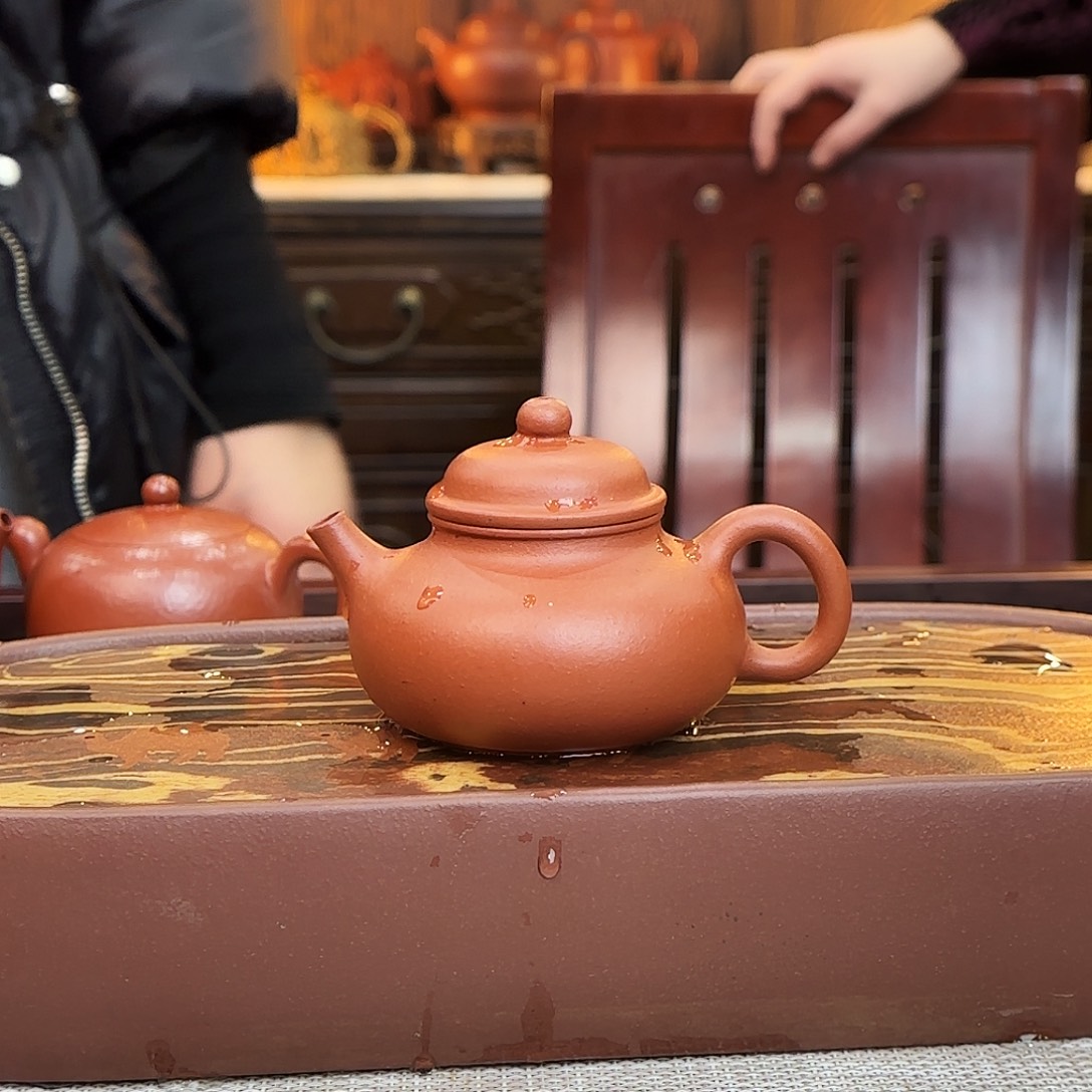 茶壶紫砂张红老师 朱泥 140cc