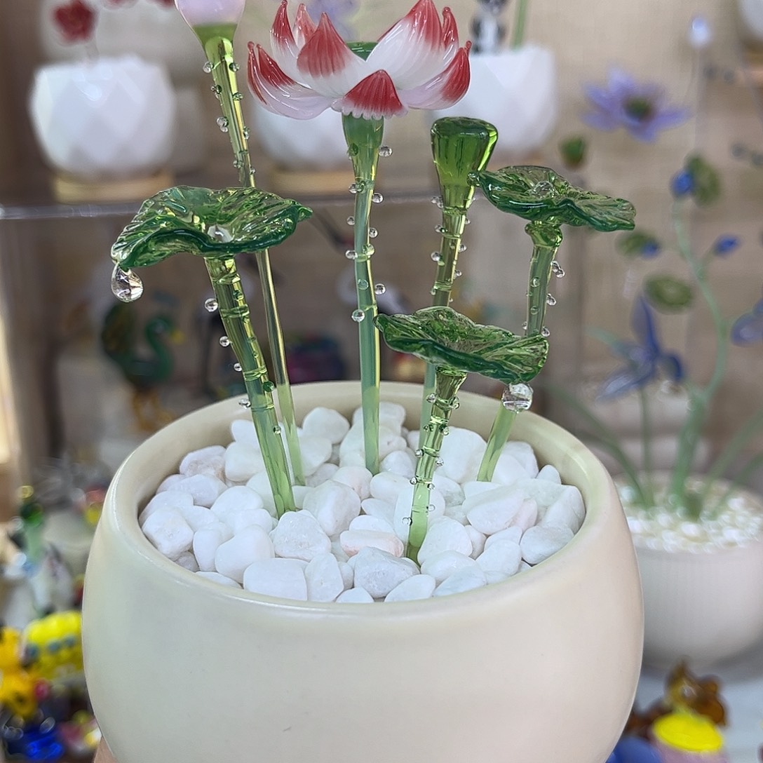琉璃手工艺品琉璃荷花