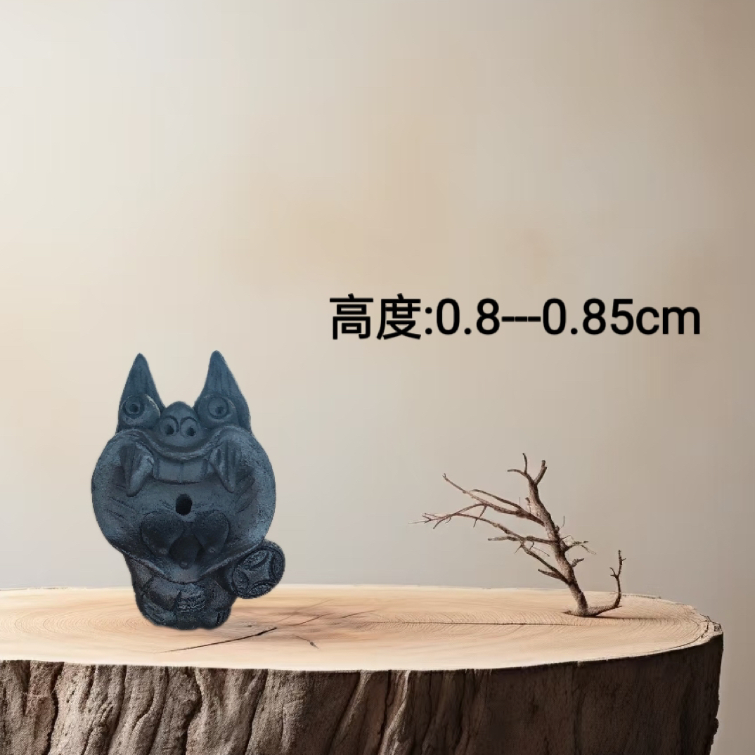 纯手工黑陶小瓦猫