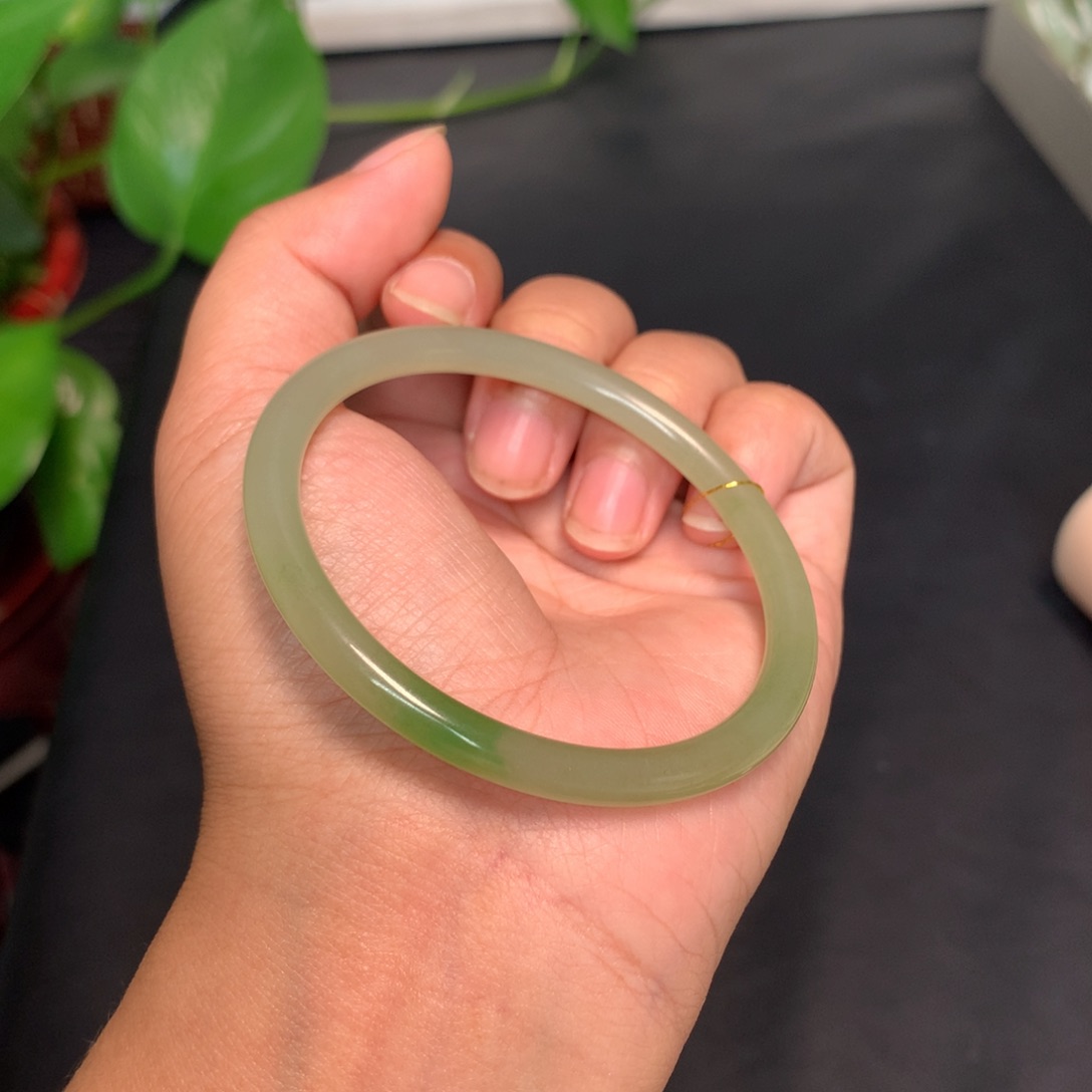 和田玉手镯未镶嵌55