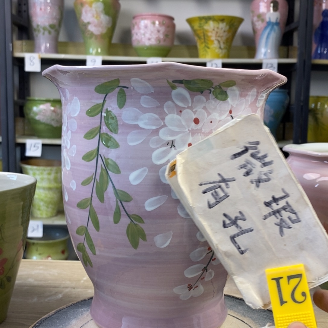 景德镇手工手绘陶瓷花盆
