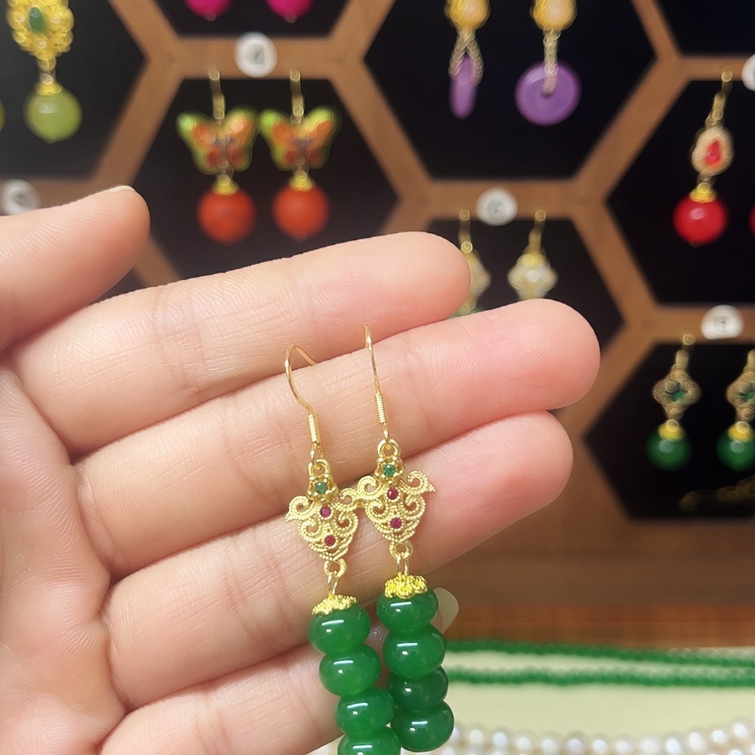 锆石合金925银耳饰