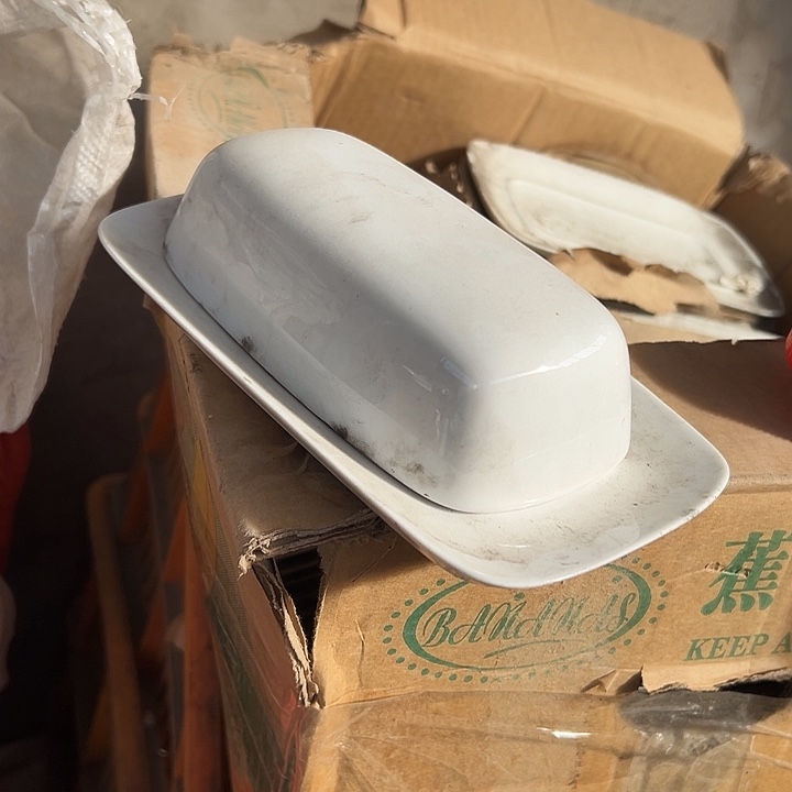 库存尾货煤烧黄油罐一套老瓷口径20