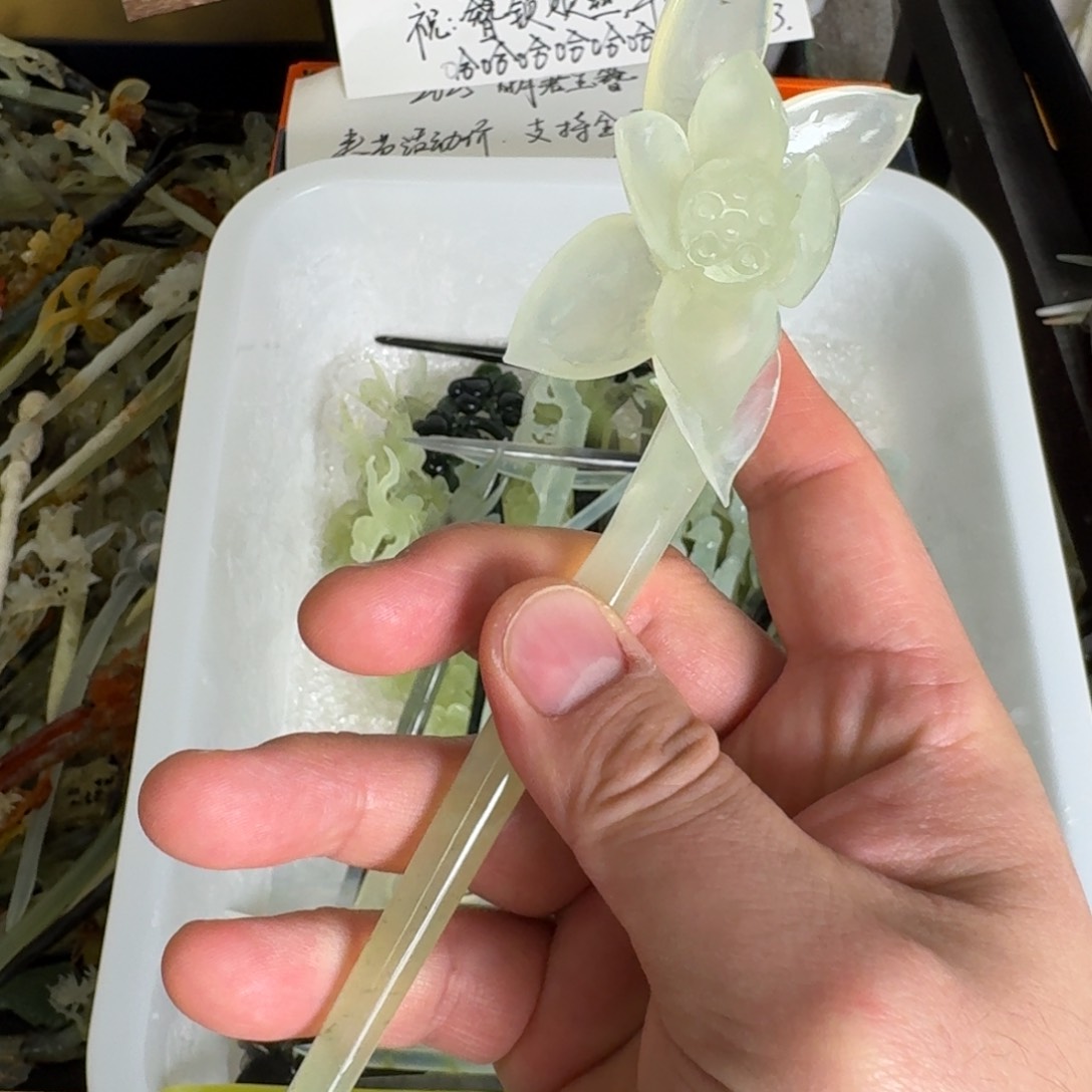 岫玉发饰未镶嵌明君玉簪贼拉好看