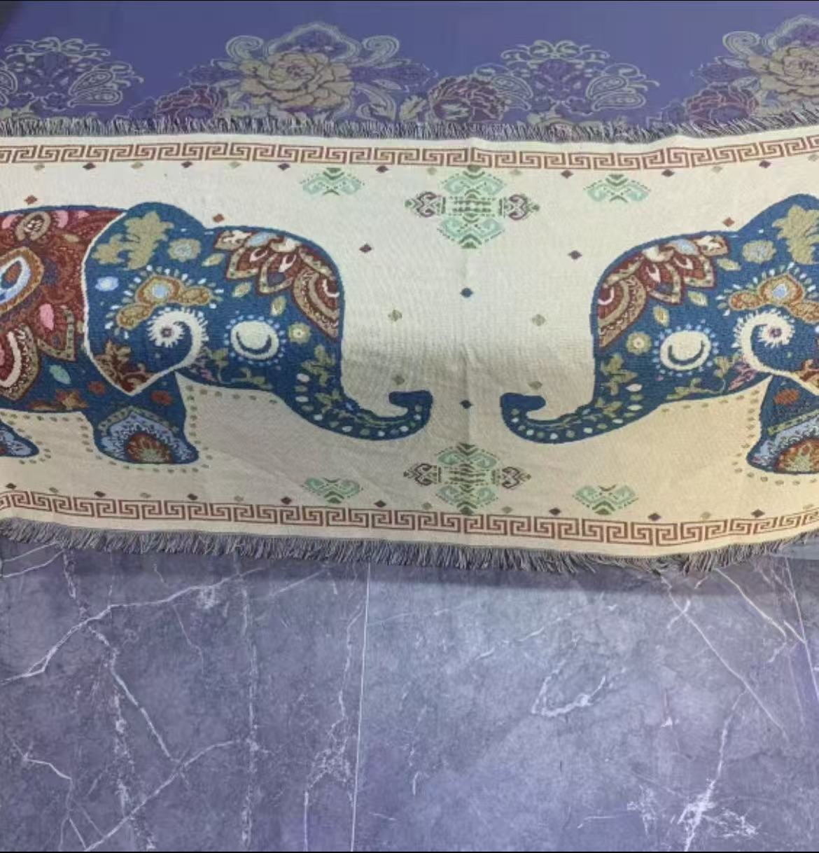 （吉象)多功能流苏沙发巾 扶手巾 靠背巾230*80±5cm 四季款