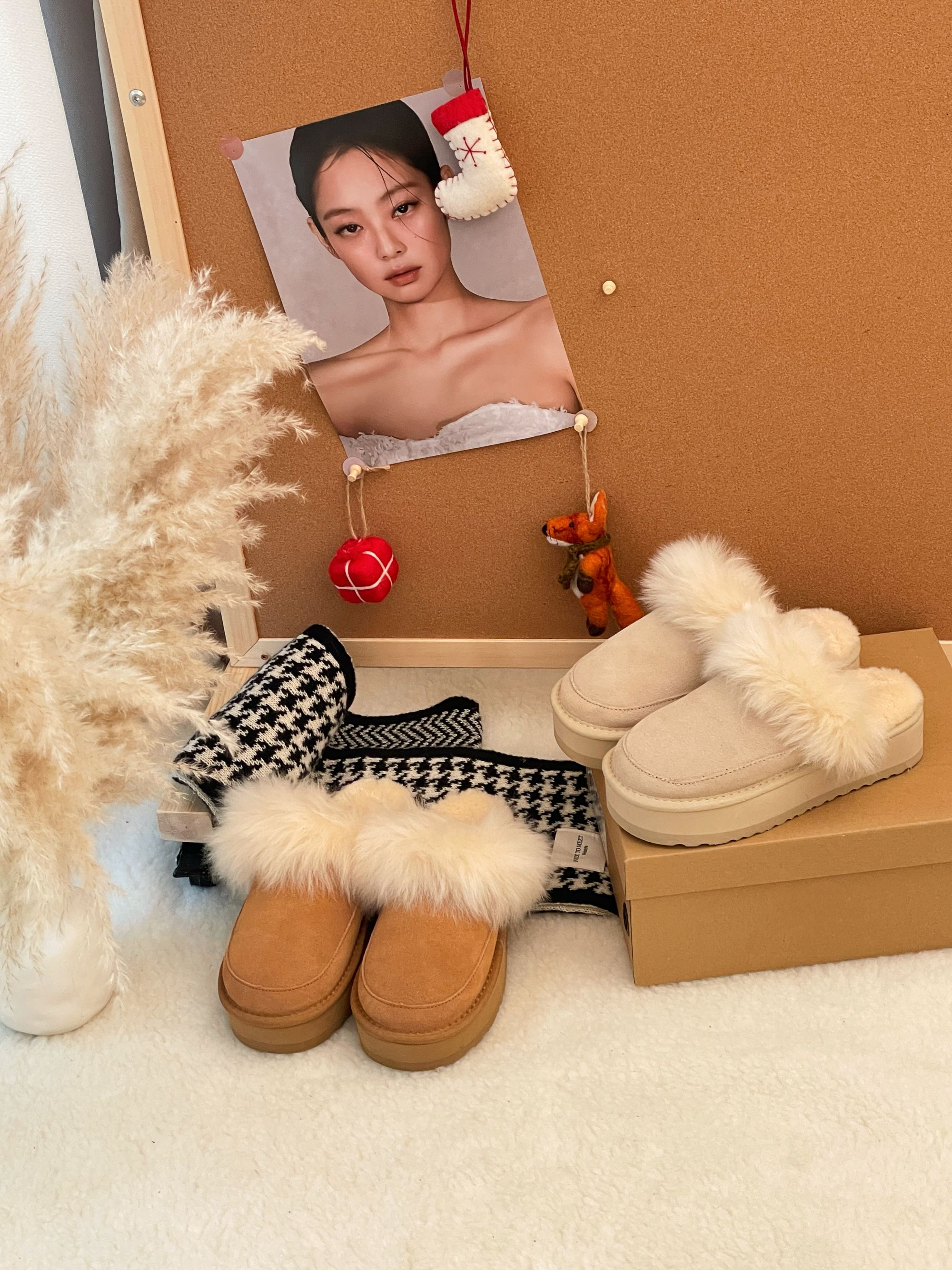 皮带扣套筒保暖雪地靴轻奢百搭加绒冬季加厚