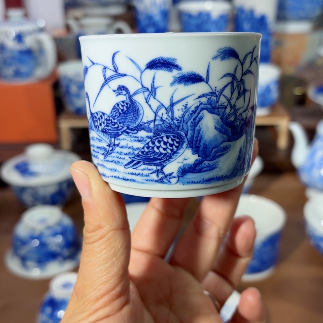 杯全手工全手绘陶瓷