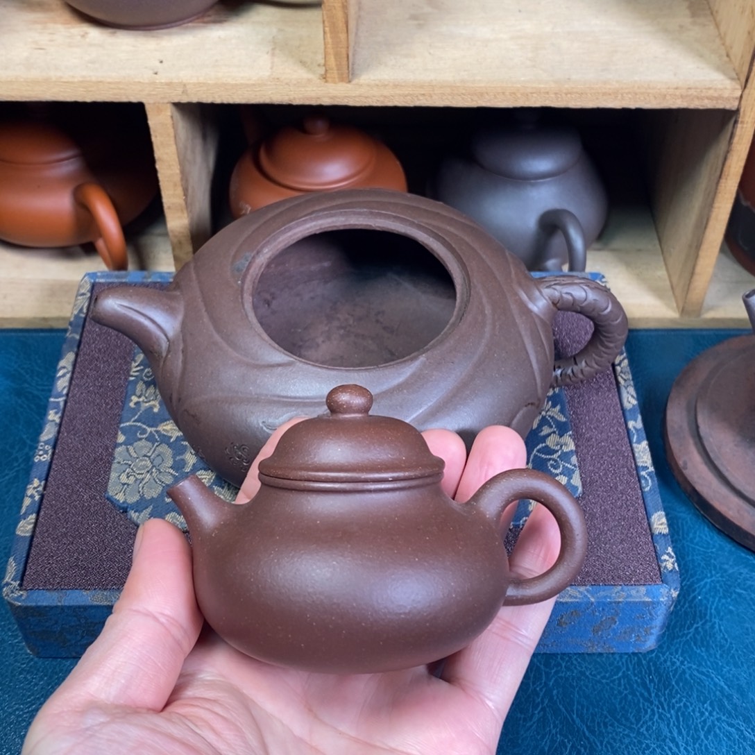 茶壶紫砂100cc半手容天