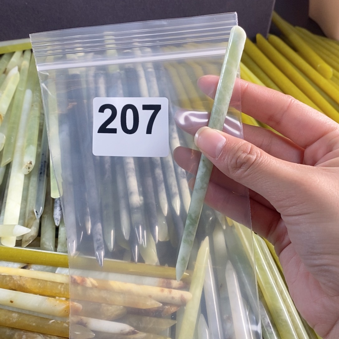 未镶嵌蛇纹石玉发簪