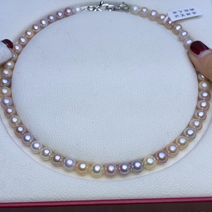 颈饰淡水珍珠未镶嵌无核 8 马卡龙