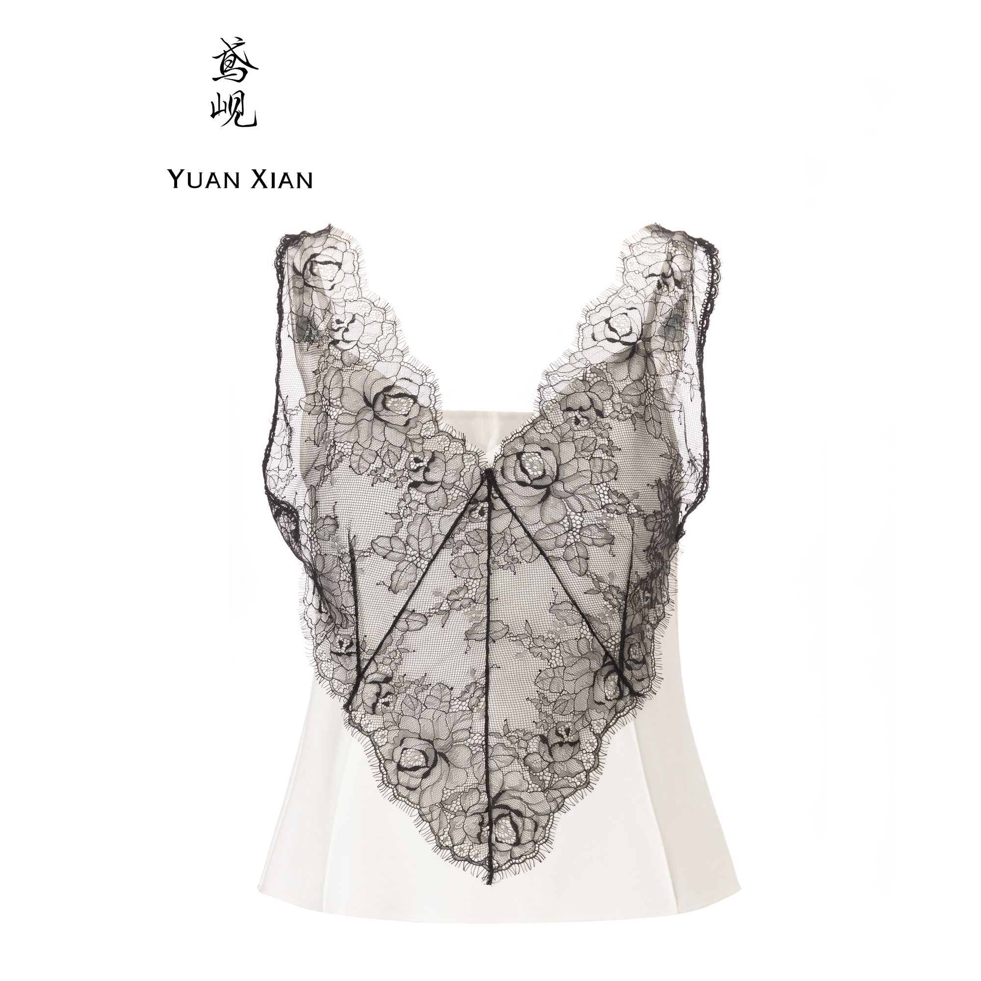 【鸢岘】玫瑰故事-法式蕾丝立裁吊带 YX05010802