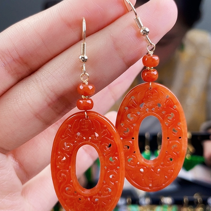 翡翠耳饰未镶嵌饰品