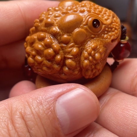 橄榄核把件金蝉单子竹环穿配3.7左右