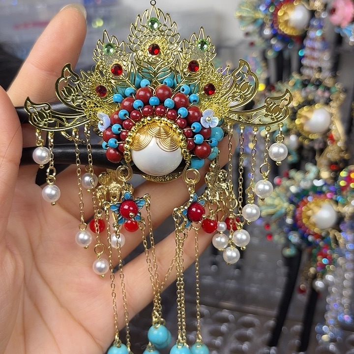 蓬***子古风刀马旦发簪发饰