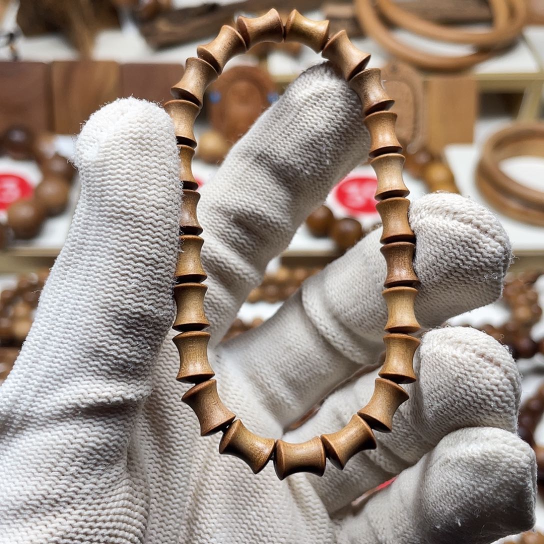 檀香木手串/手链老山檀香6/8顺纹竹节