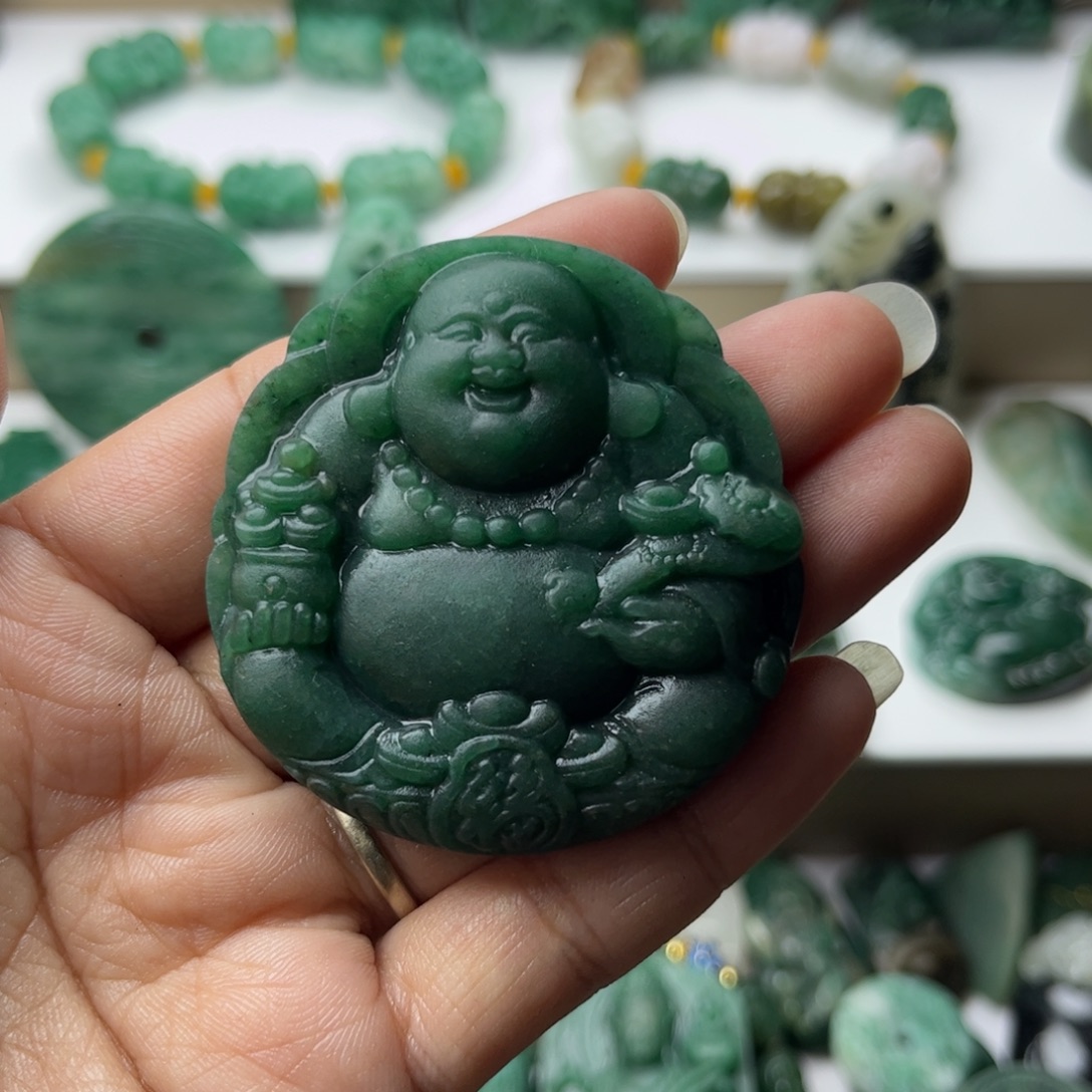 山***画独山玉未镶嵌挂件定制