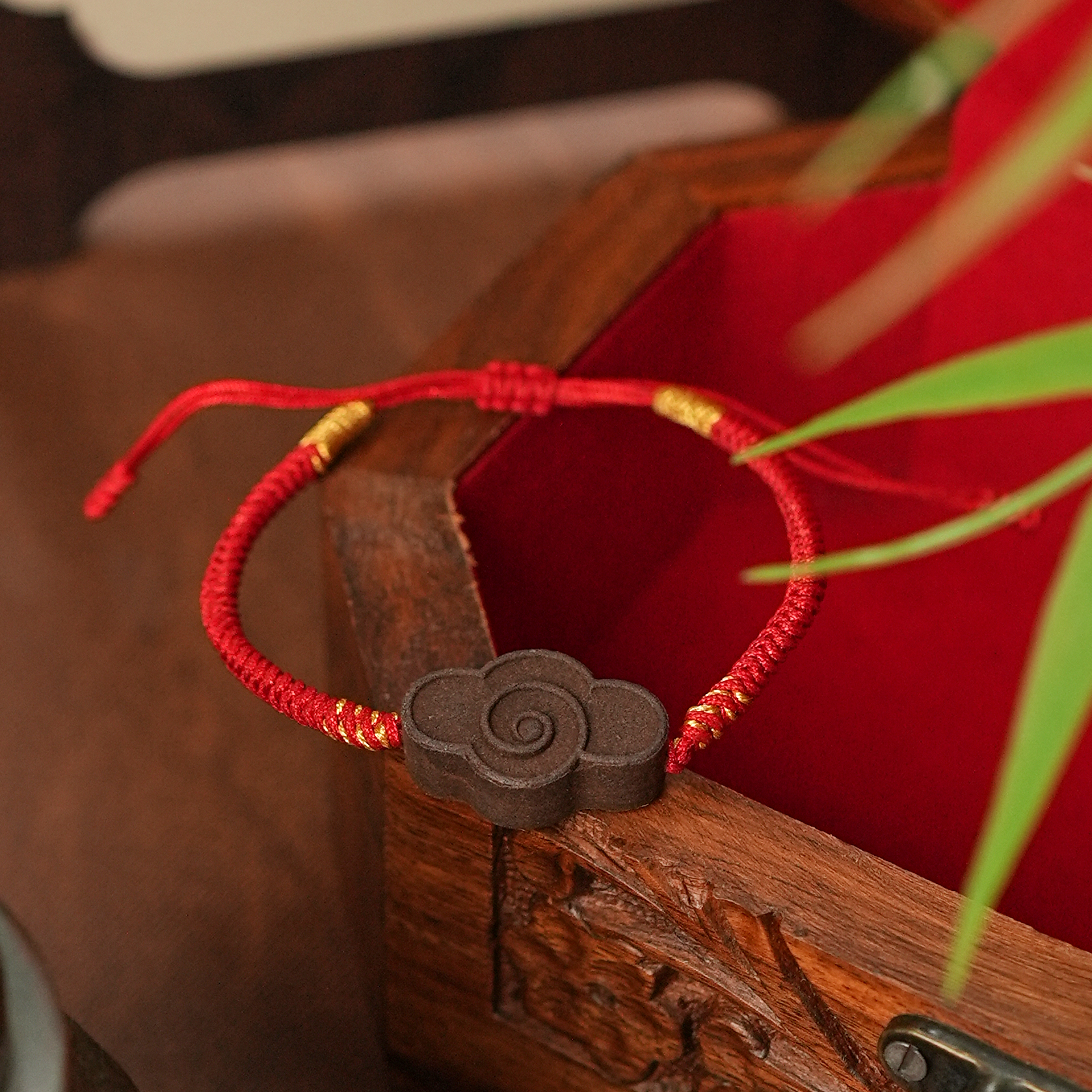 【祥云纹茉莉手绳】 合香香牌 小把件 古法合香珠