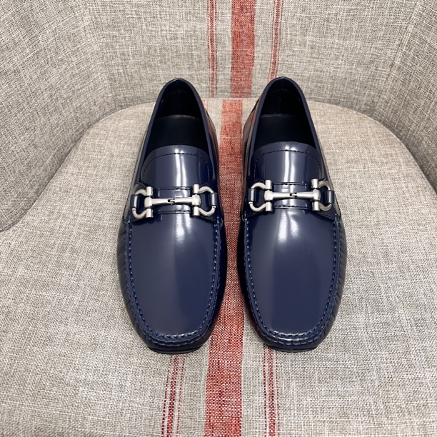 男士新款真皮透气软底豆豆鞋商务休闲驾车乐福鞋